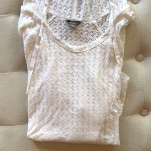 Eddie Bauer white lightweight hoodie with drawstring size medium